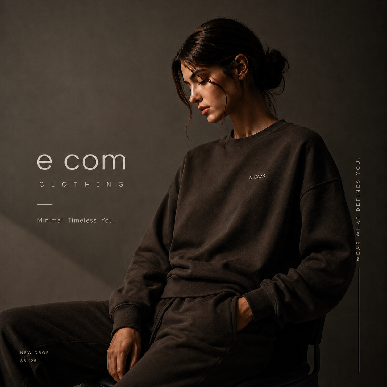 E com Clothing minimal new drop campaign