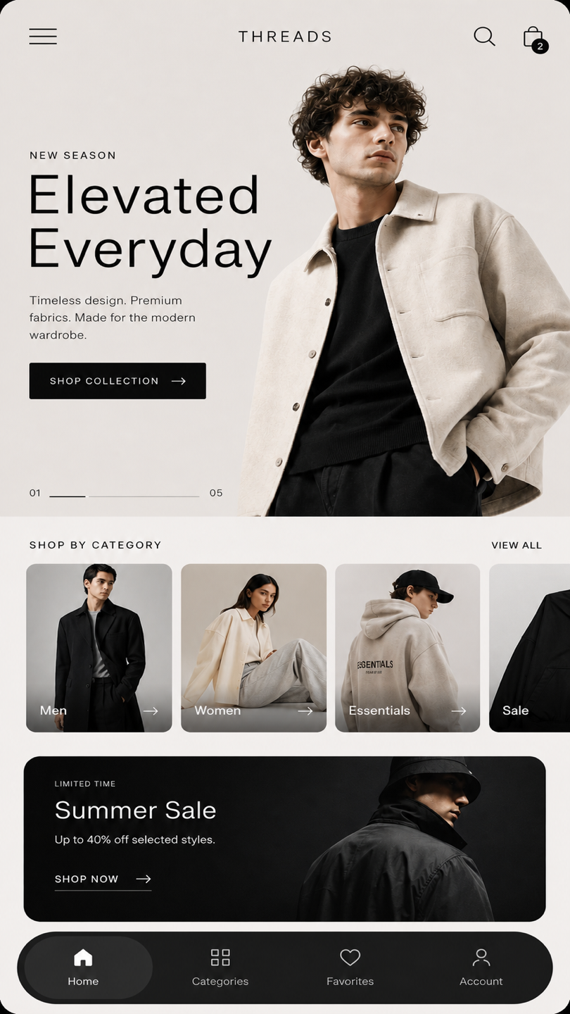 Threads fashion storefront app