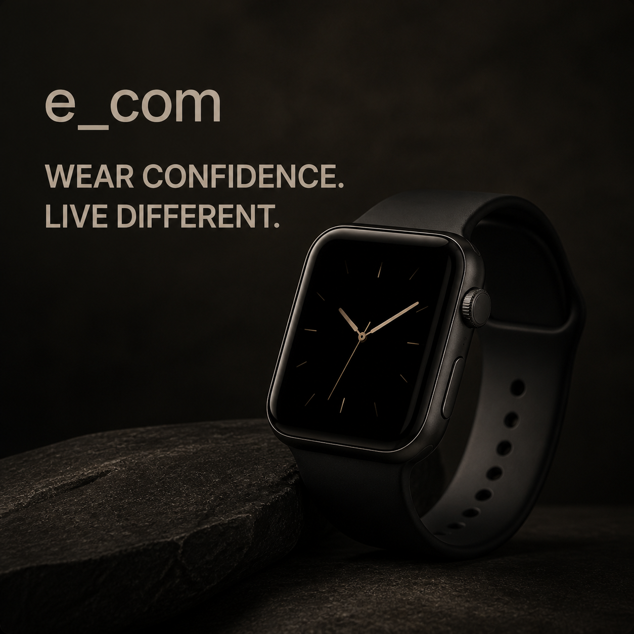 e_com luxury black watch Instagram feed creative