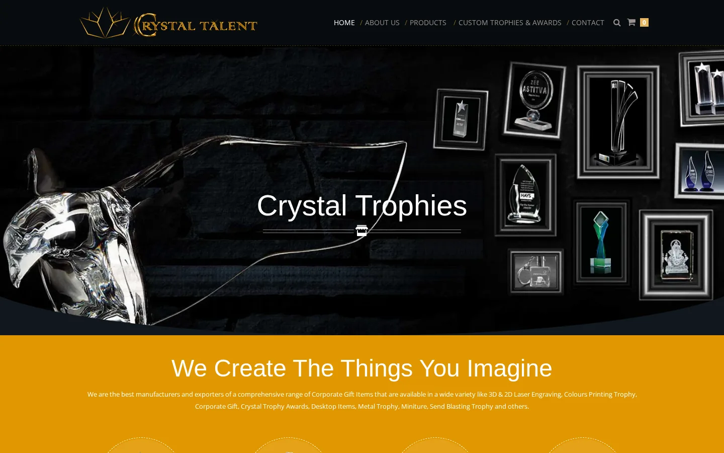 Crystal Talent homepage displayed inside a concept website preview
