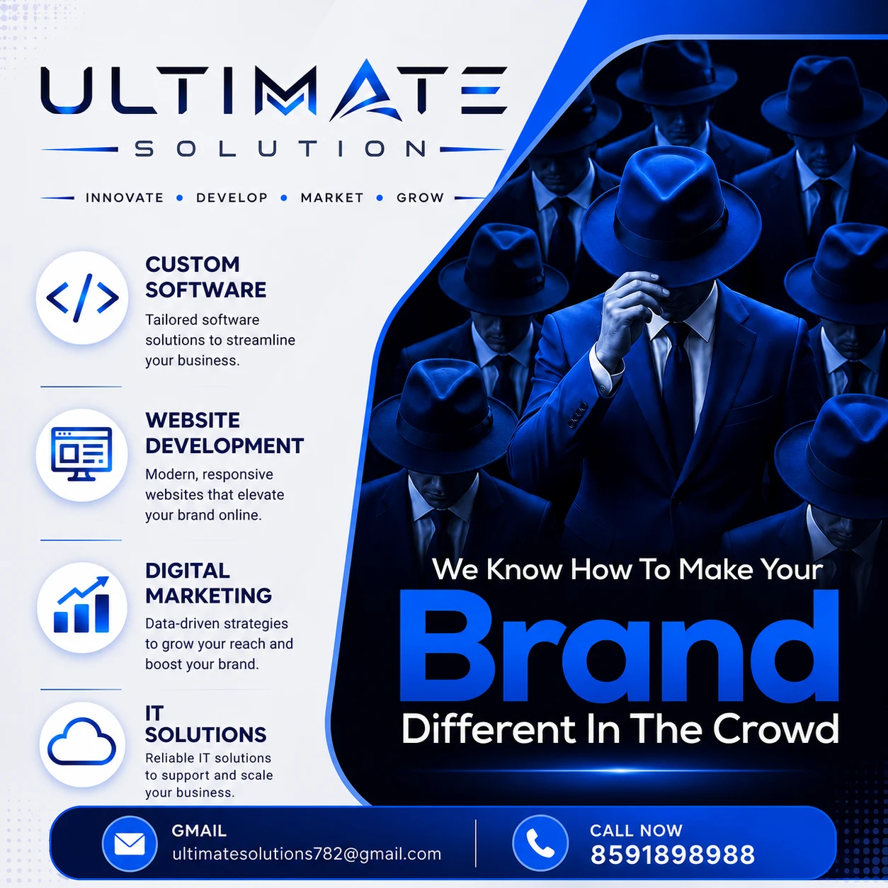 Ultimate Solution brand differentiation campaign post