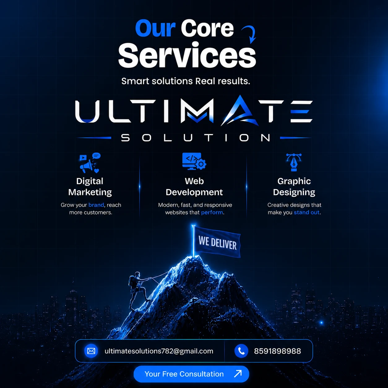 Ultimate Solution core services campaign post